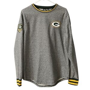 NFL Team Apparel Green Bay Packers Men's Pullover Mediu5 Embroidered Patches